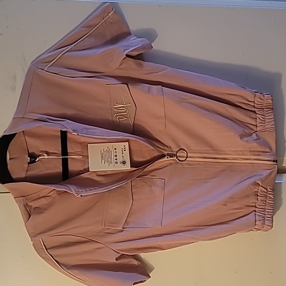 Y2K Blush Utility Zip Crop Jacket Top, Women's, Size M - NWT